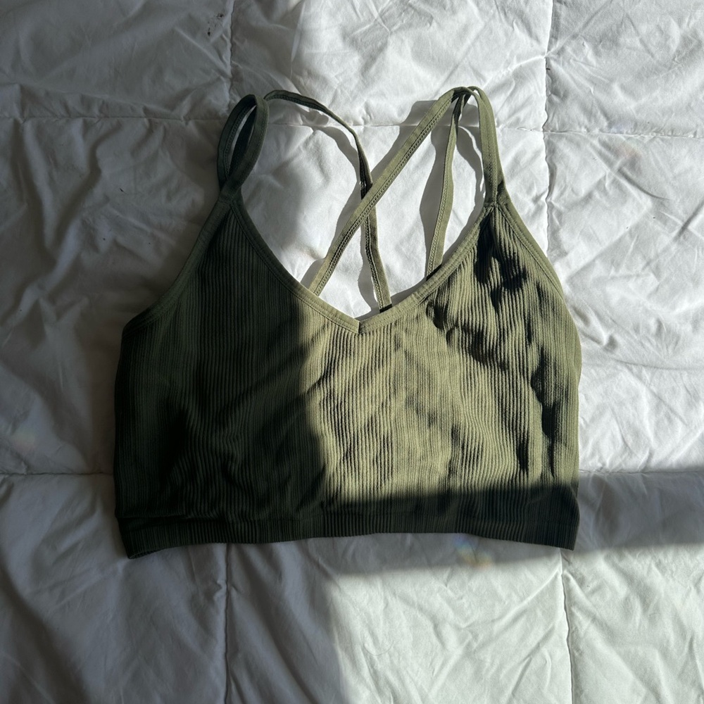 Aerie Green Sports Bra/Athletic Top